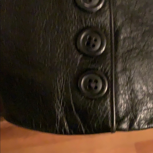 Leather mid length Modern Essentials coat - Picture 4 of 4